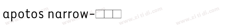 apotos narrow字体转换